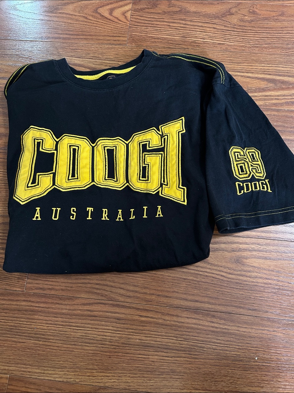 Vintage Y2K COOGI Australia Embroidered Logo Tee Size Large Streetwear Retro 4XL
